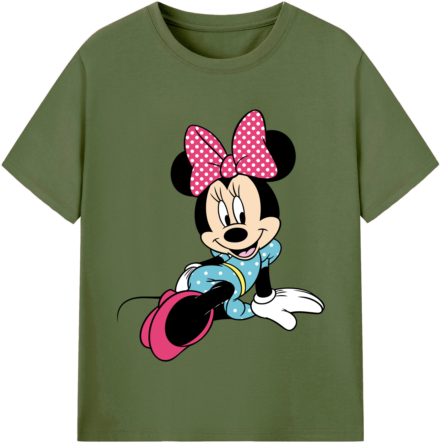 （画像用） ミッキーマウス Mickey Mouse 綿100％半袖Tシャツ（フロントプリント）